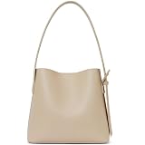 BOSTANTEN Bucket Bag Vegan Leather Shoulder Purses for Women Trendy Adjustable Strap, Khaki