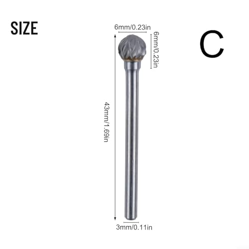 Fresas de carburo sólido tipo C 3x6mm para metal y madera miniatura 2