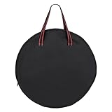 HYTROVE Funda Protectora para Pandereta de Tela Oxford Negra, Resistente y Multifuncional, Adecuado para Práctica y Presentaciones al Aire Libre