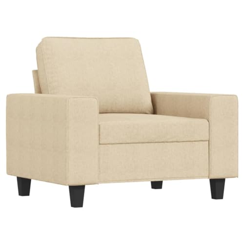 Homgoday 4-TLG. Sofagarnitur Creme Stoff Wohnzimmersofa Sitzsofa Sofa Couch Loungesofa Gästesofa Polstersofa Couchgarnitur Sitzmöbel für Wohnzimmer Büro – Bild 4
