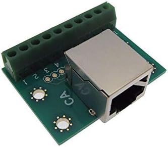 RJ45 10P10C 10P Ethernet Connector Breakout Board Screw Terminal Board Shielded