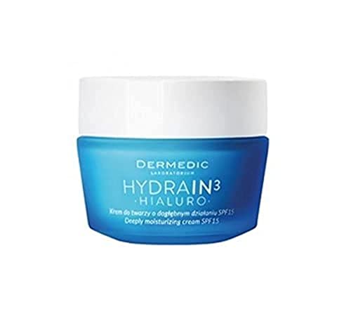 Crema hidratante profunda con SPF 15 DERMEDIC HYDRAIN3 HIALURO que repara la piel muy seca