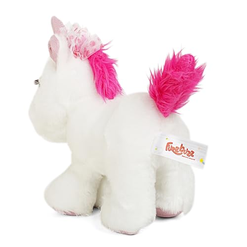 Image of Fuzzbuzz Unicorn Soft Toy 10 Inch 25 cm - White Plush Animal for Kids Super Soft Stuffed Toy for Toddlers Girls Boys | Ideal for Gifting Nursery Cuddle Time or Decorative Use
