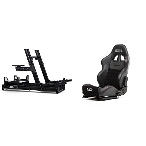 Next Level Racing® GTElite Racing Simulator Cockpit- Wheel Plate Edition (NLR-E022) & ERS2 Elite Reclining Seat (NLR-E045)