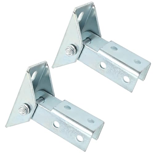 Saihisday 2Pcs Adjustable Brace Fittings, Adjustable Angle Strut Fittings Single Channel Brace Fitting Tool Fit for 1/2 Bolt in 1-5/8 Strut Channel 6x6.5x3.5Inch 5mm Thickness 8 Holes