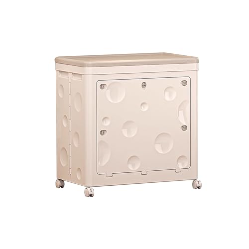 Armarios Dormitorio Plástico con Ruedas Gran Capacidad Armario Almacenaje Habitacion Pequeño Fácil de Montar para Dormitorios y Apartamentos(White)