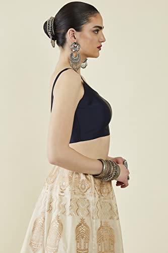 Image of Soch Womens Taffeta Solid Sleeveless Padded Blouse