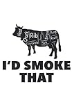 BBQ Beef Cut Id Smoke That Notebook Journal: GraphPaper 6x9 Inches with 120 | Funny BBQ Beef Cut Id Smoke That Notebook Journal