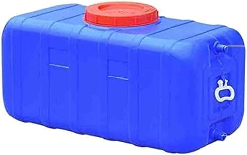 Fiozwea食品グレード 大型水タンク 青 蛇口付き プラスチック製 貯水容器 30L 非常用・防災 キャンプ アウトドア ガーデニング 家庭用 業務用 保存水 緊急用水タンク ポリタンク 保存容器 (ブルー,水200斤)