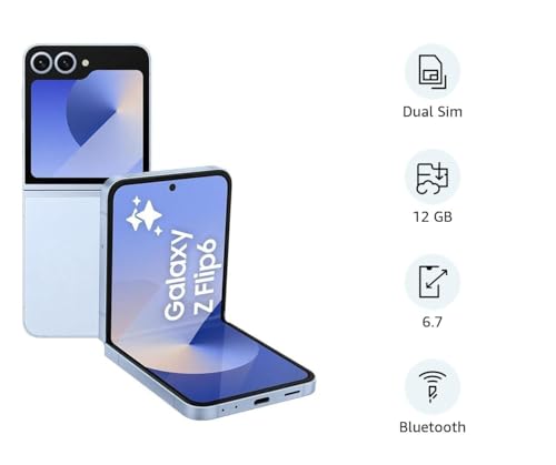 SAMSUNG Galaxy Z Flip 6 Dual SIM Blue 12GB RAM 256GB 5G - Middle East Version