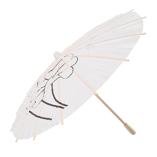 Hemobllo Paraguas De Papel Para Bricolaje y Decoración Artesanal Infantil, Paraguas De 40 Cm, Papel Artesanal, Manualidades Creativas Para Niños, Sombrilla Pequeña Para Pintar y Personalizar