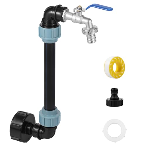 MABCIRY Zinc Alloy IBC Tote Tank Adapter Set, Versatile High Strength IBC Adapter Connection Kit with 3/4 Inch Standard Tap Interface, Garden Hose Faucet for 1000L Rainwater Tank Rain Barrel