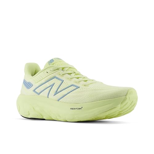New Balance Fresh Foam X 1080 V13 Tênis de corrida feminino, Limelight/azul cromado/prata metálico, 43