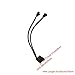 immagine 3RDEXP - Cavo splitter per ventola da 1 a 2 vie, PWM, per ventola a 3 pin, lunghezza 27 cm, confezione da 2
