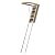 10-Foot Aluminium Attic Ladder, Attic Ladder Pull Down System for 54" W x 22.5" H Opening, Pull Down Attic Ladders with Non-Slip Foot Mats, Fits 7'8" to 10'3" Ceiling Heights, 375-Pound Load Capacity