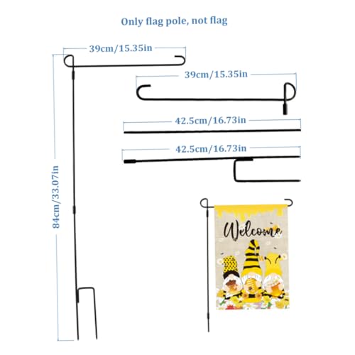 Support drapeau bienvenue plein air de cour et mât de jardin