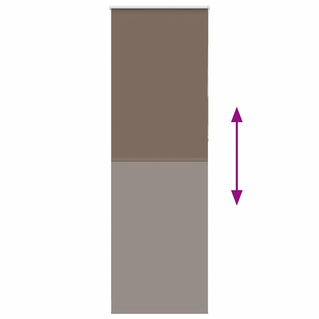 Roleta zaciemniająca, kawowy brąz, 80 x 230 cm, szerokość materiału 75,7 cm, ochrona przed wzrokiem i słońcem, łącznik łańcucha, szyna aluminiowa, montaż za pomocą śrub lub wsporników