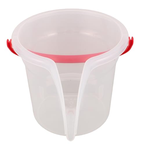 Cubo de semillas para pájaros exterior con pala de plástico transparente 2