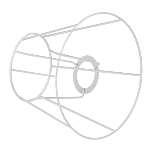 ULTECHNOVO Carcasse Abat-jour en Fer Blanc pour Lampe E27, Design Trapézoïdal Vintage, Compatible Cône, Structure Spacieuse et Montage Électrique DIY
