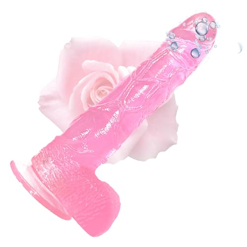 Pink Flower Adult Tools for Women and Beginner Thrusting Stimulation Realistic Silicone Womens Toys Classic Wand with Powerful Suction Cup for Hands-Free Play Outdoors or at Home
