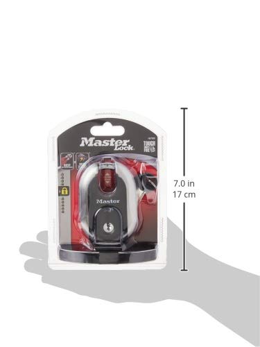 Master Lock Padlock, Titanium Series Stainless Steel Lock, 2-5/16 in. Wide, 187XD , Black