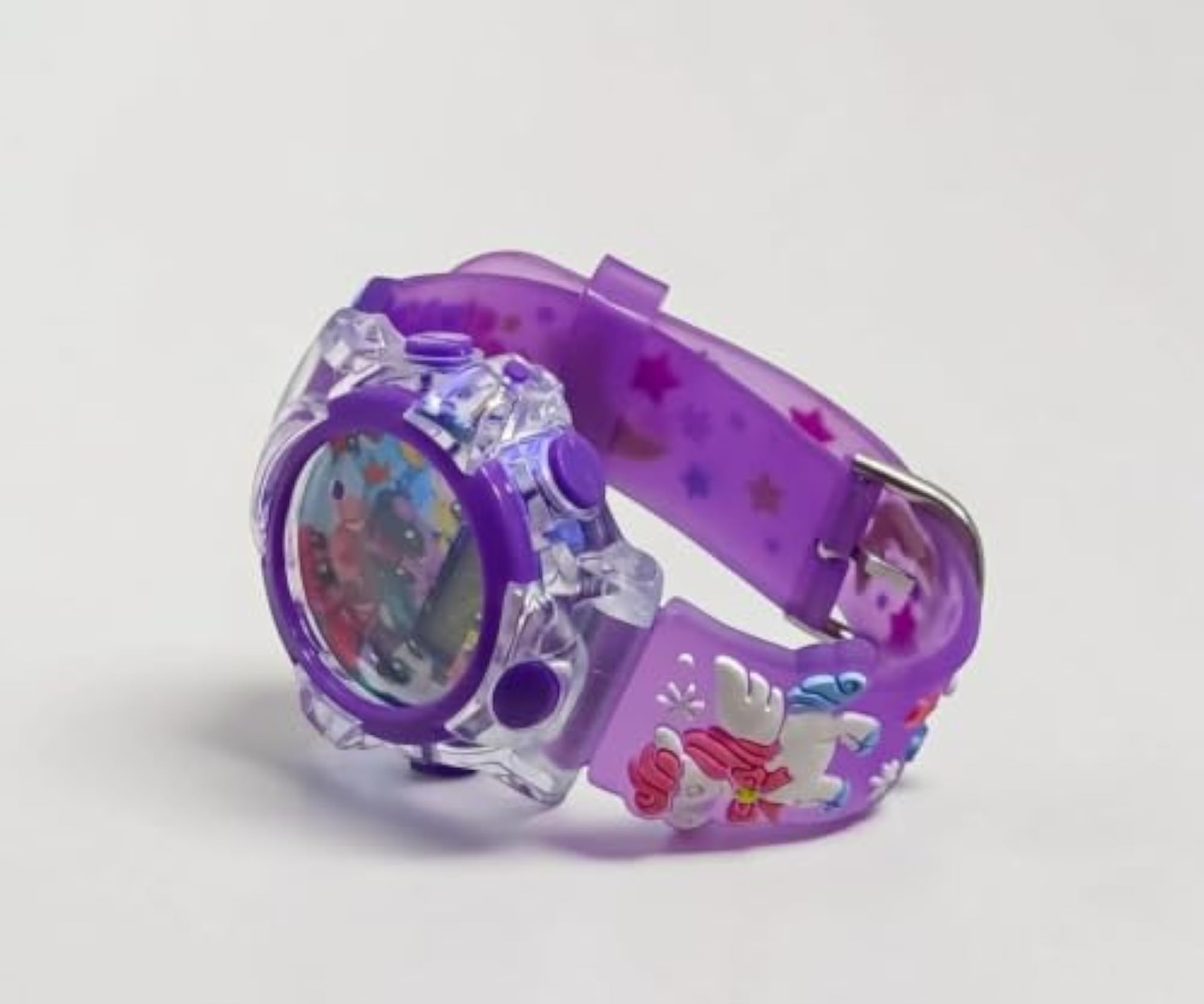 Kids Cartoon Pony Theme LED Digital Wrist Watch