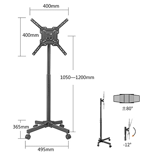 Soporte para TV móvil ajustable para 17-50 pulgadas miniatura 4