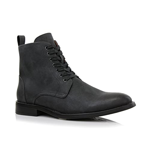 Image of Polar Fox Men's Ankle Dress Boots | Lace-up Casual Fashion Boot Collection | Cap Toe & Plain Toe Styles |