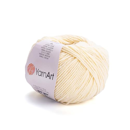 Image of YarnArt Genius Soft Cotton Acrylic Blend Yarn - Amigurumi, Crochet and Knitting -%55 Cotton-45% Acrylic, Craft Yarn for Kids and Adults Garments, Baby Items and Accessories, 174 yds / 50 g