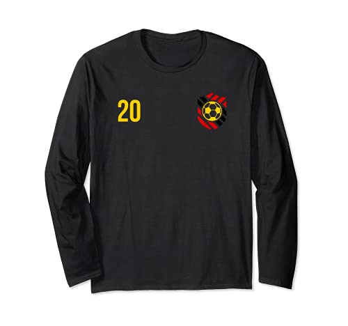 Flag Germany Long Sleeve T-Shirt, Black
