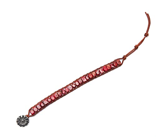 Image of 7 Chakra Bracelet Bohemian Handmade Leather Wrap Healing Protection Natural Stone Yoga Beaded Bracelets Boho Friendship Jewelry