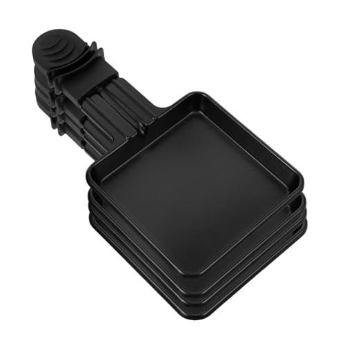 Artibetter 4 pièces Mini Poêles à Fromage Carrées Inox pour Raclette Fondue et Barbecue Résistantes et Réutilisables pour Maison et Plein Air