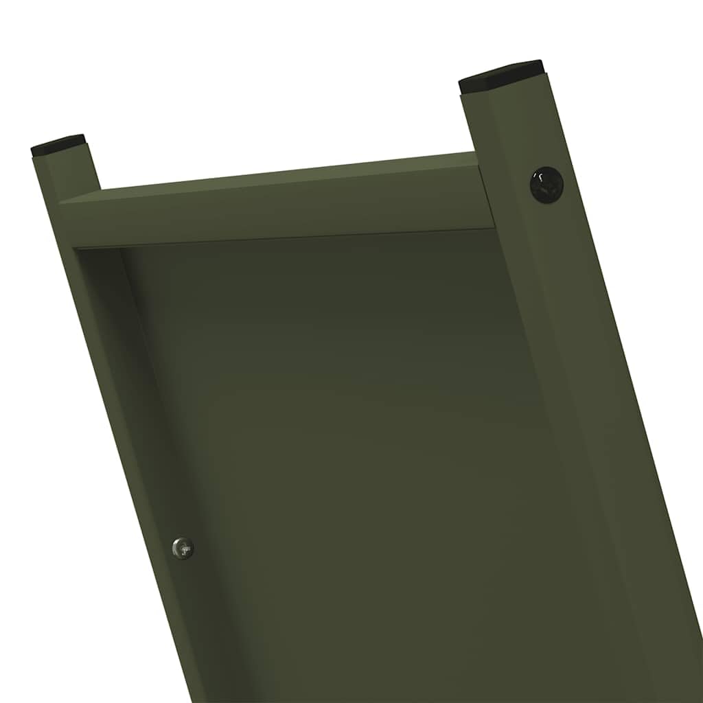 Brennholzregal Olivgrün aus kaltgewalztem Stahl 69,5x35x81 cm, Feuerholzständer mit großer Traglast, Holzkorb zur Scheitholzablage für Kamin, Ofen, Terrasse, Garten, Innen- und Außenbereich