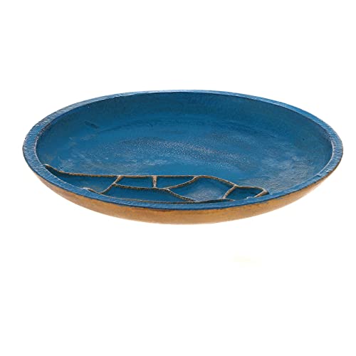 Turquoise Aluminium Candle Holder Plate 14 cm