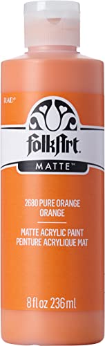Image of FolkArt Acrylic Paint in Assorted Colors (8 oz), , Pure Orange