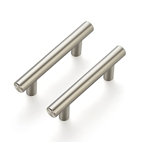 Image of Ravinte 4 Pack 3-15 /16 Inch Cabinet Handles Brushed Nickel Stainless Steel Kitchen Drawer Pulls Cabinet Pulls 3-15 /16 inchLength,2-1 /2 inch Hole Center