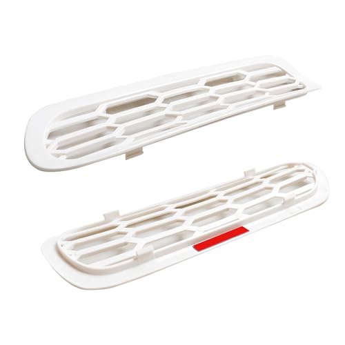 Image of Front Grill Inserts Cover Trims Mesh Grille Frame Kit Compatible with 2021 2022 2023 2024 2025 New Ford Bronco 2 /4 Door Exterior Decoration Accessories Protection Decor Decal, 6Pcs White