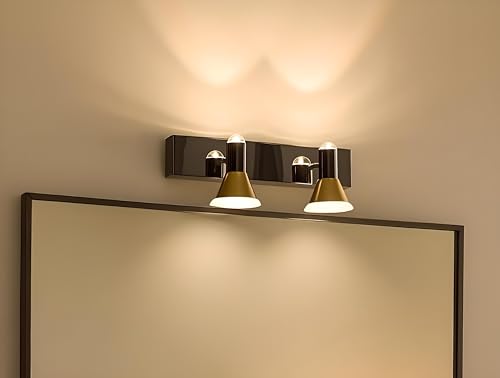 Image of FILLISKA 3 in 1 Double Wall spot /Picture /Display /Mirror Light with Adjustable Head and Colour Changing Function (BlackGold-6357)