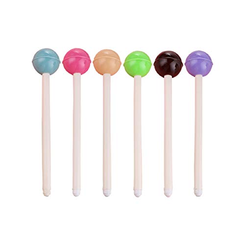 Bolígrafos gel lollipop multicolor 6 piezas