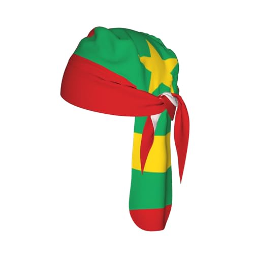 CNTDBU Drapeau de la Mauritanie - Casquette de cyclisme respirante - Bandeau anti-humidité pour casques - Séchage rapide - Pour homme et femme - Noir