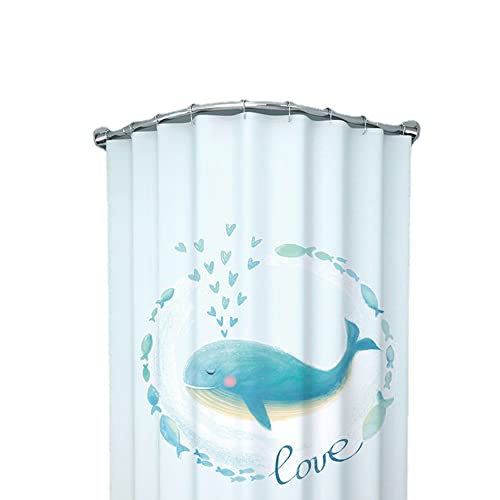Tringle à rideau de douche extensible en L en acier inoxydable pour baignoire