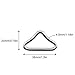 JCBIZ 20pcs Triangle Ring Buckle Trampoline Accessories 38x20mm Stainless Steel Triangle Webbing Buckle for Trampolines