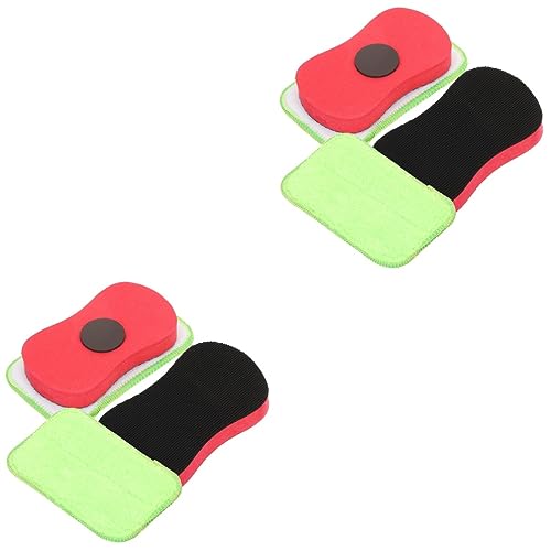 DIYEAH 4 Pièces Effaceur de Tableau Magnétique Gomme à Craie Lavable et Réutilisable pour Écoles et Bureaux Nettoyage sans Poussière pour Tableaux Noirs et Blancs