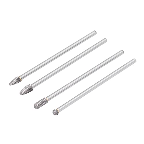 Set de 4 fresas rotativas extendidas de carburo miniatura 2