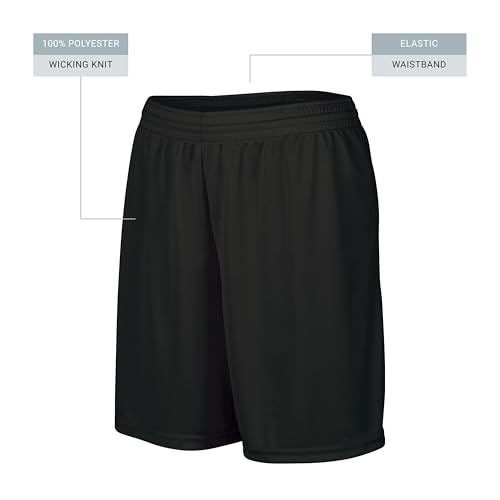 Augusta Sportswear Ladies' Octane Workout Shorts - 7 Inch Inseam Gym Athletic Attire for Women, Black, X-Large