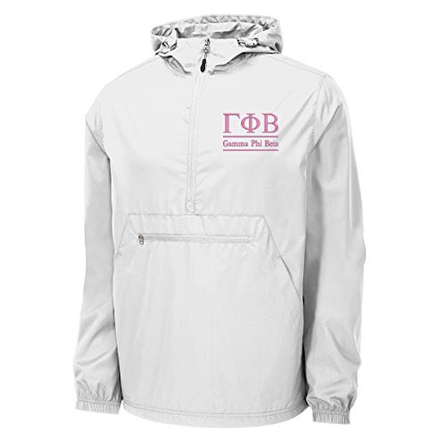 Sorority Letters Shop Gamma Phi Beta Windbreaker - Anorak Pullover Jacket - Quarter Zip
