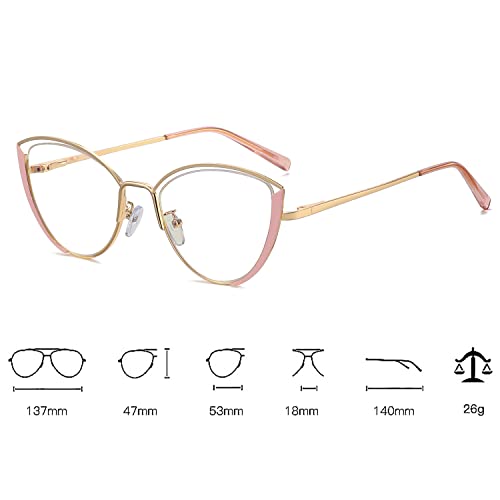 Image of MORESHINE Fashion Cat Eye Blue Light Blocking Glasses for Women, Glasses for Reading /Computer /TV /Phones Eye Strain