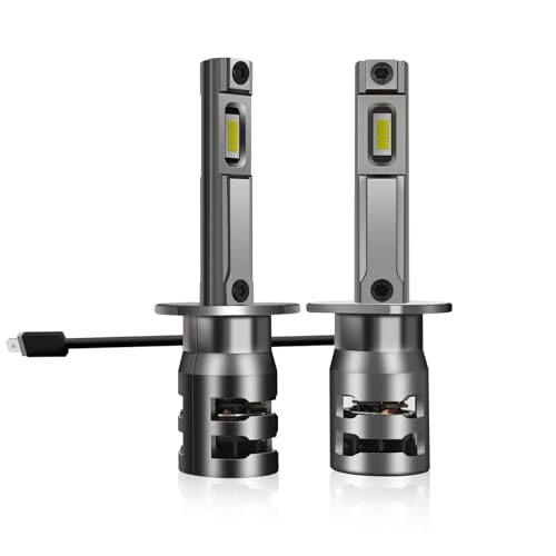 motoeye Halogen H1 Lampe Auto 12V 55W mit Zulassung, H1 Scheinwerferbirne für Auto Fernlicht und Abblendlicht,6000K Weiss Lampe 2 Stück