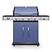 MAXXUS Gasgrill BBQ CHIEF Ocean 4+1 - 4 Edelstahl-Brenner, Seitenbrenner, Gusseisen-Grillrost, 13,3 kW, Deckel mit Thermometer, Warmhalterost, Piezozündung - Grillwagen, BBQ Grill, Grillstation