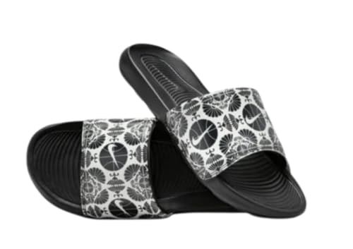Nike Victori One Printed Basketball Slides Printed Black White Men's sz 11